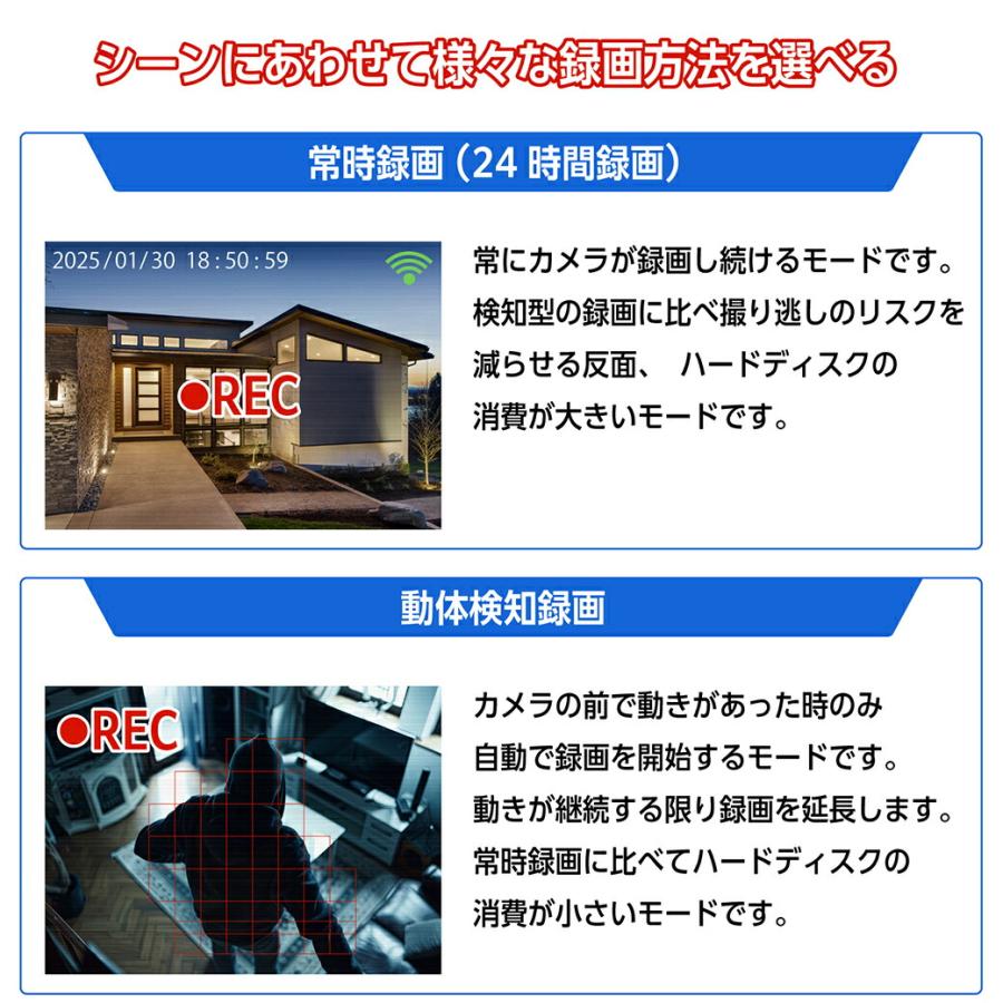 ワイヤレス防犯カメラ10.1インチモニター＆カメラ4台セット 防犯カメラ ワイヤレス 4台セット 工事不要 10.1インチ モニター付き 500万画素 屋外 遠隔監視 防水 |  | 12