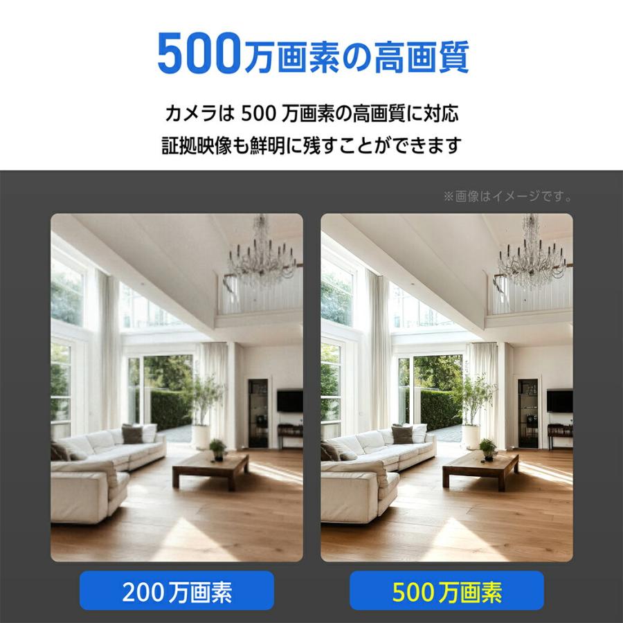 ワイヤレス防犯カメラ10.1インチモニター＆カメラ4台セット 防犯カメラ ワイヤレス 4台セット 工事不要 10.1インチ モニター付き 500万画素 屋外 遠隔監視 防水 |  | 09