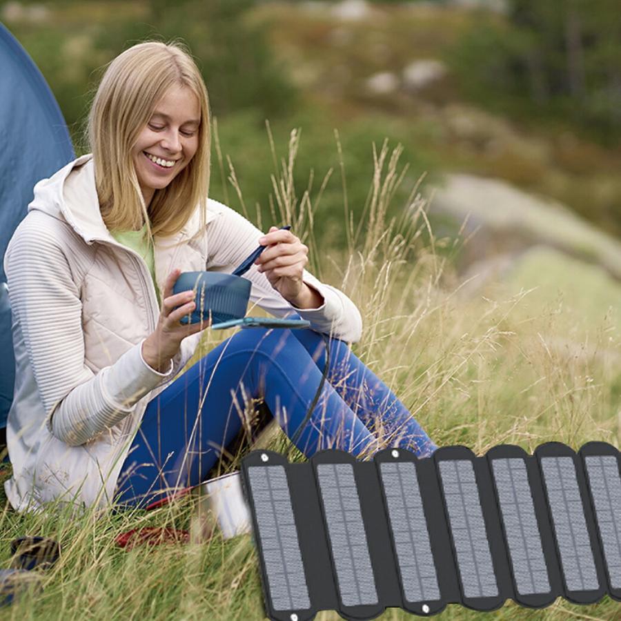 ソーラー充電器 8パネル ソーラーパネル 10W コンパクト 軽量 スマホ 充電 タブレット アウトドア キャンプ 災害 非常用 防災グッズ 登山 高効率 折りたたみ式 |  | 04