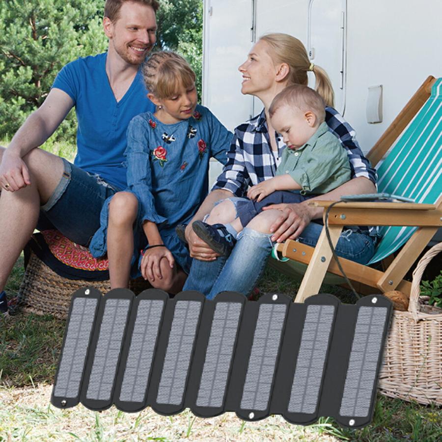 ソーラー充電器 8パネル ソーラーパネル 10W コンパクト 軽量 スマホ 充電 タブレット アウトドア キャンプ 災害 非常用 防災グッズ 登山 高効率 折りたたみ式 |  | 05