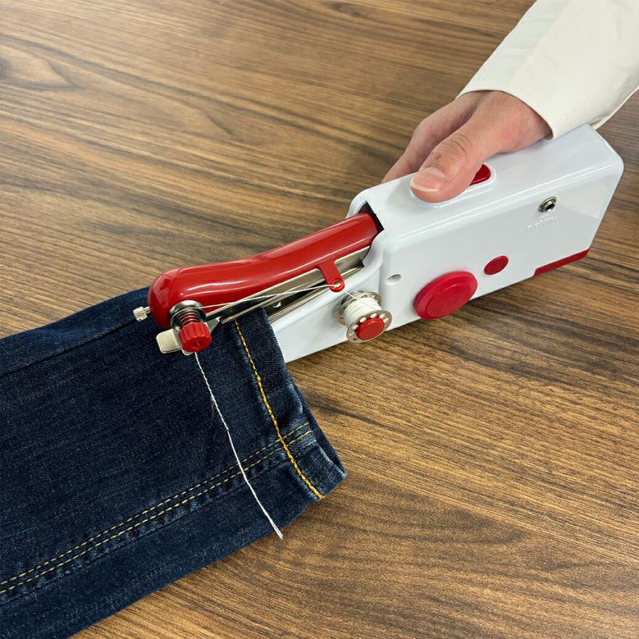 ハンディミシン コンパクト 携帯用 ほつれ 縫い物 裁縫 片手 ミシン 小型 コードレス すそ上げ 裾直し | 