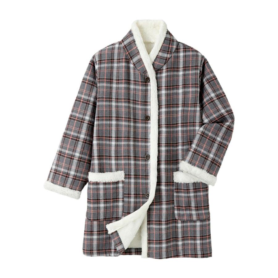 裏ボア使いホームジャケット あったか 冷え対策 部屋着 メンズ レディース 防寒 モコモコ ボア |  | 02