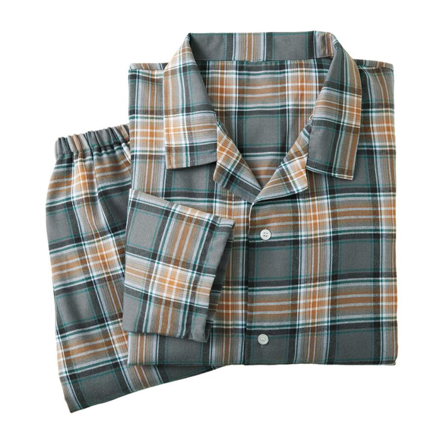 綿混起毛 紳士 パジャマ 2色組 メンズ 寝巻 |  | 02