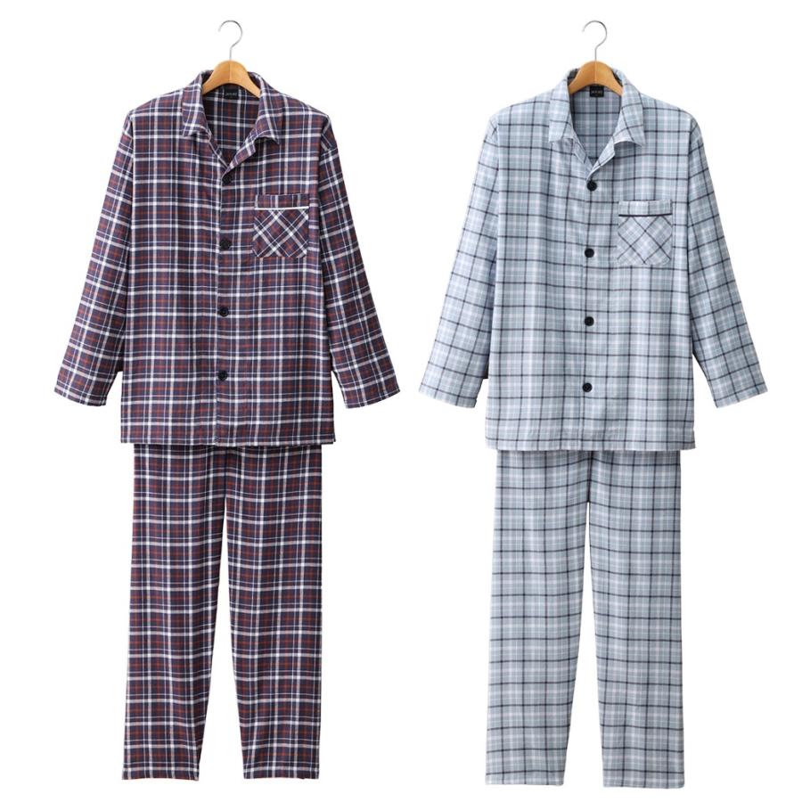 綿100％チェック柄パジャマ2色組同サイズ |  | 01
