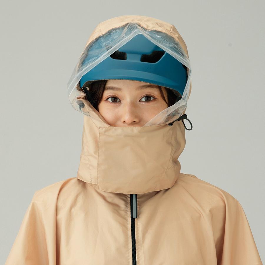 レインコート 雨合羽 雨でも見やすい 回転式 フード 自転車 ヘルメット着用対応 撥水 ゆったり 反射帯付き 収納袋付き レインポンチョ レディース メンズ |  | 01
