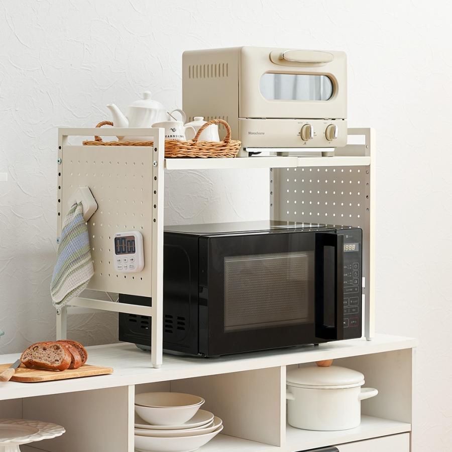 伸縮 レンジ上ラック 1段 卓上 KR-3751 キッチン ラック |  | 03