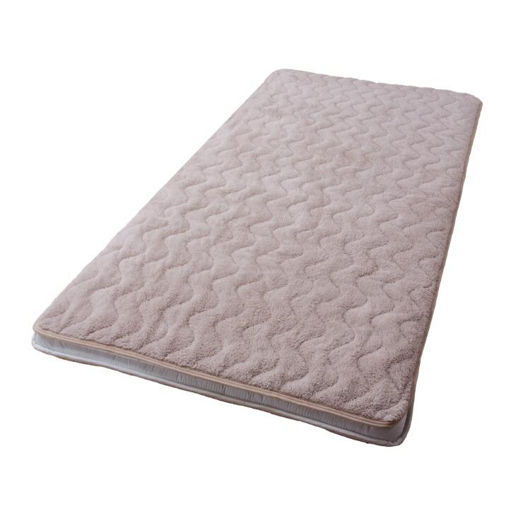 吸湿発熱ボリューム敷パッド 2色組 グレー ベージュ 敷きパッド シングル 吸湿発熱 ムートン調 ボリューム 暖かい 冬用 敷パッド セット 敷布団 カバー 洗える |  | 04
