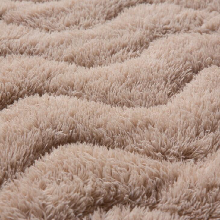 吸湿発熱ボリューム敷パッド 2色組 グレー ベージュ 敷きパッド シングル 吸湿発熱 ムートン調 ボリューム 暖かい 冬用 敷パッド セット 敷布団 カバー 洗える |  | 07