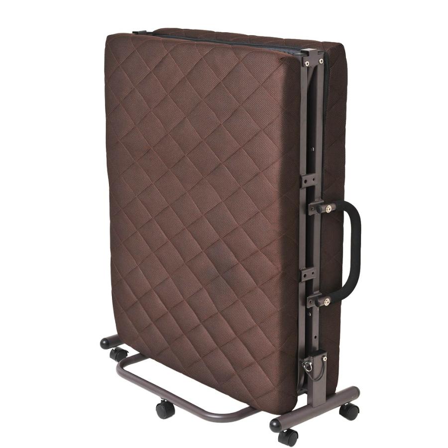 折りたたみベッド セミシングル 省スペース 手すり付き リクライニング 高反発 キャスター |  | 01