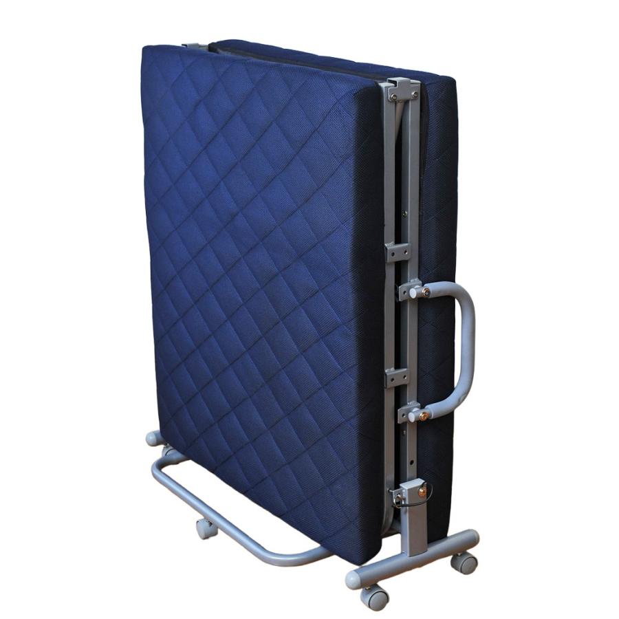 折りたたみベッド セミシングル 省スペース 手すり付き リクライニング 高反発 キャスター |  | 02