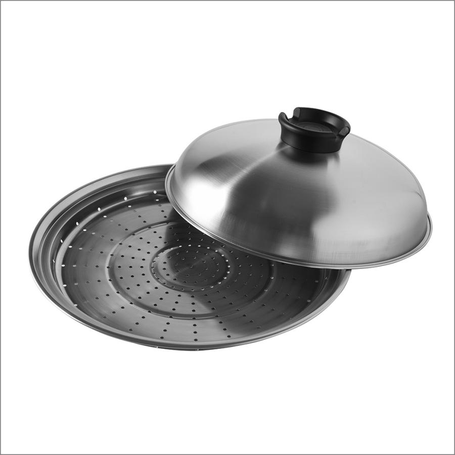 IH対応 よせしゃぶ鍋 30cm 蒸し器付き ステンレス |  | 05