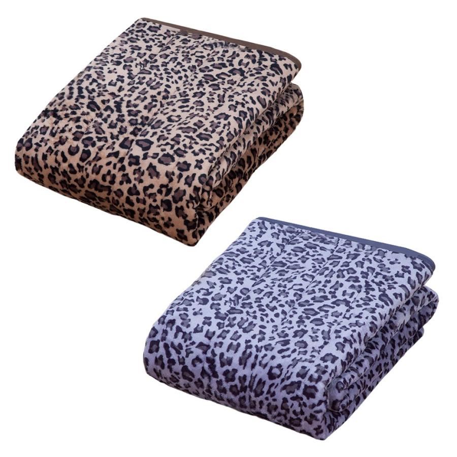 ヒョウ柄 フランネル敷パッド 2色組 | 