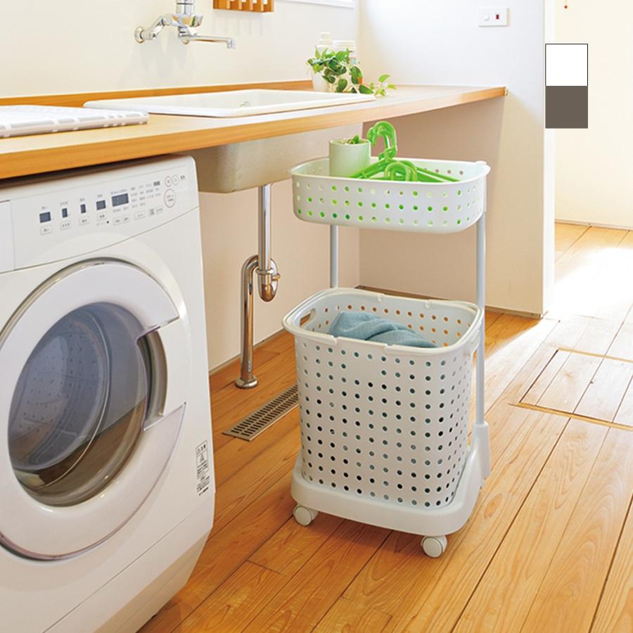 日本製 ランドリーバスケット 2段 | 
