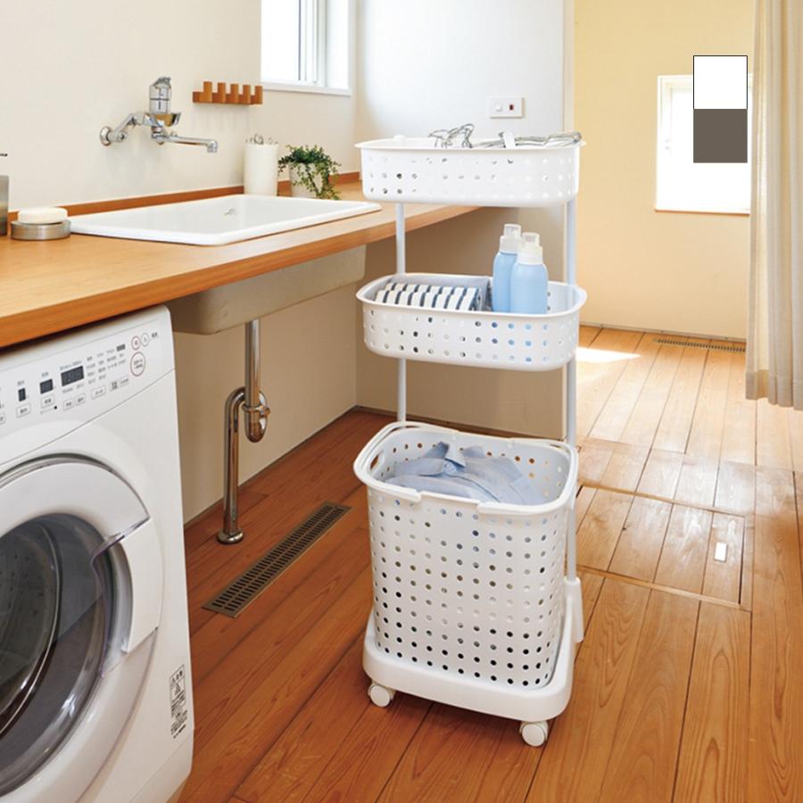 日本製 ランドリーバスケット 3段 | 