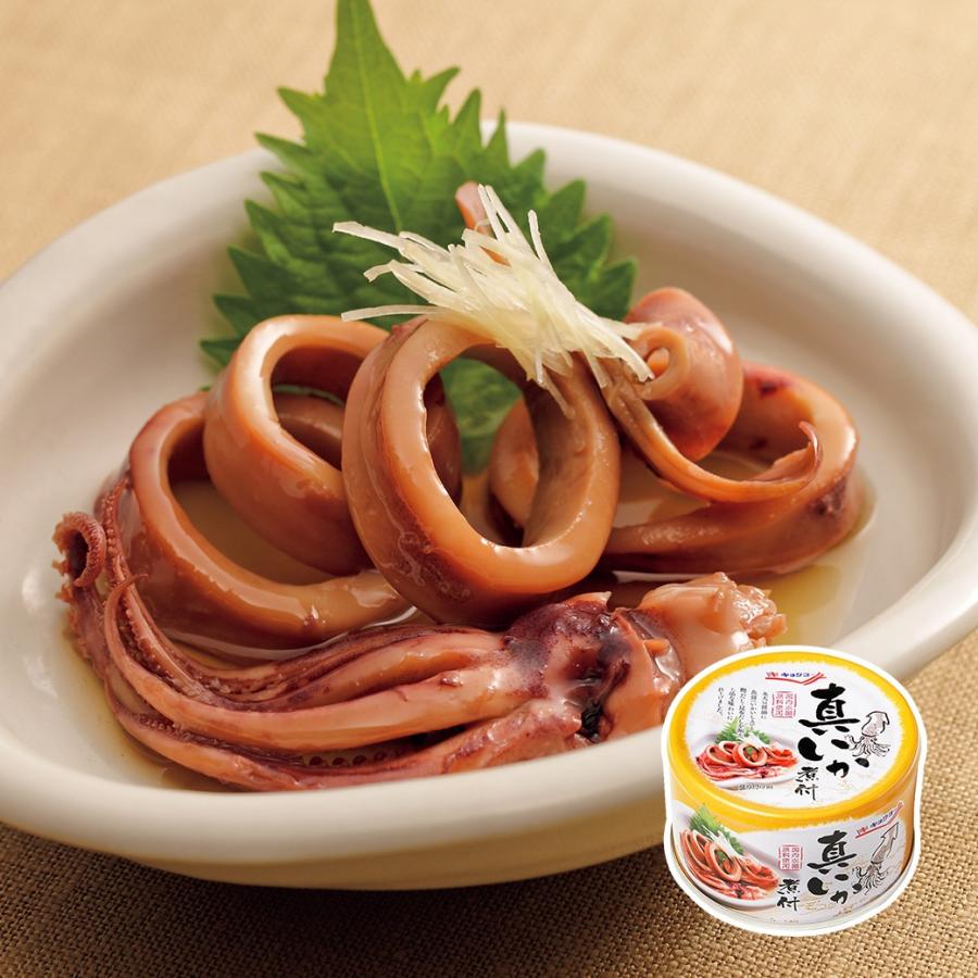 極洋 国産真いか煮付け缶 缶詰 おつまみ 惣菜 非常食 保存食 備蓄 水産加工品 イカ 煮物 おかず 酒の肴 | 