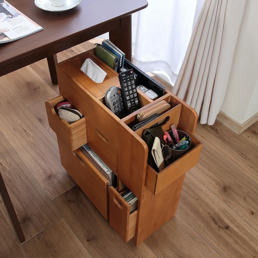 物の定位置が決まるワゴン キャスター付き 小物収納 収納ワゴン サイドワゴン リビング収納 |  | 05