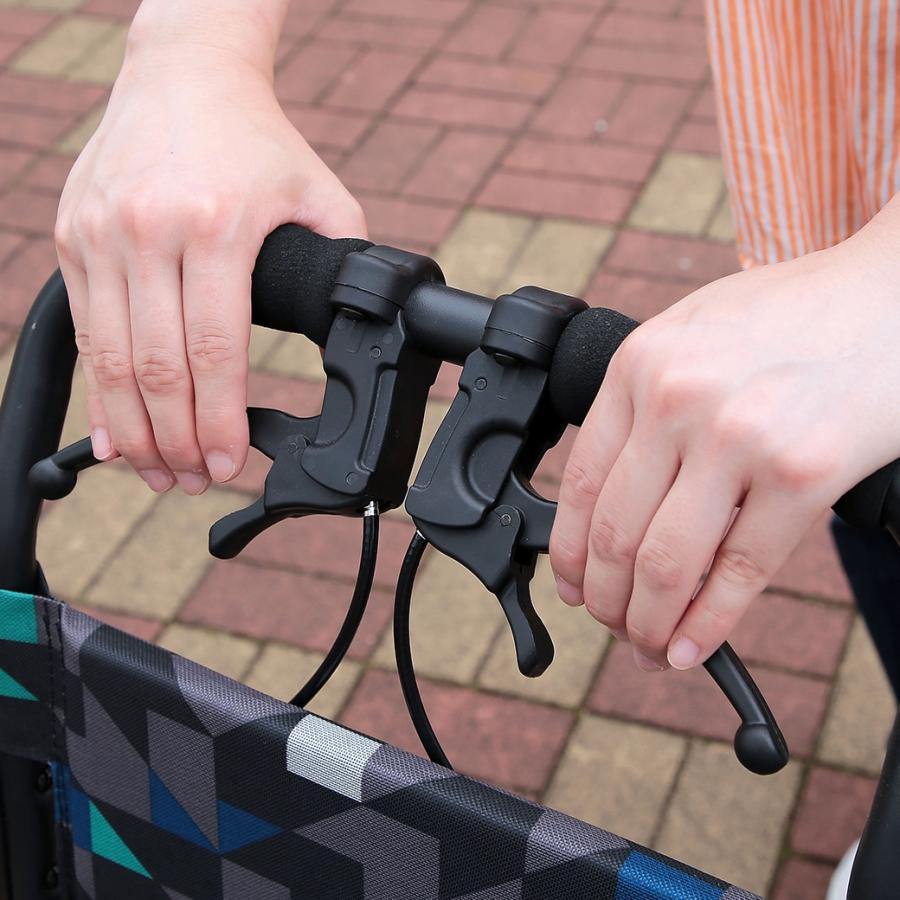 折りたたみ式 お出かけカート 座面付き 耐荷重100kg ブレーキ搭載 シルバーカー 完成品 スチール製 旅行 散歩 介護 介助 軽量 移動補助_13