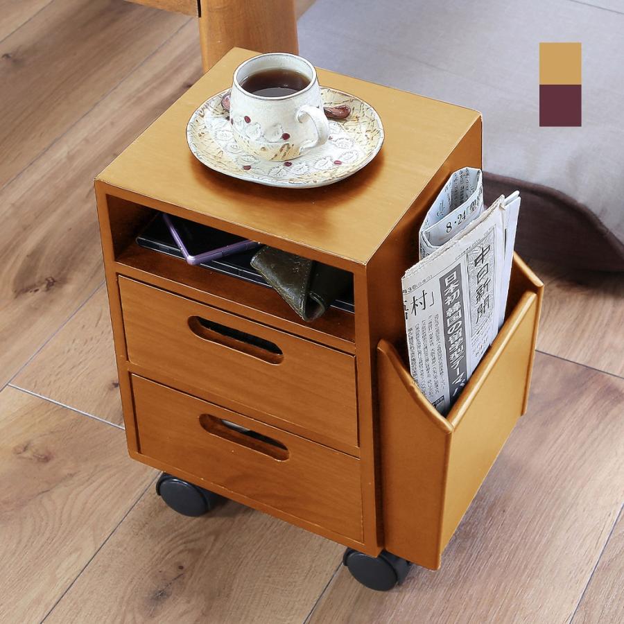 座椅子のサイドテーブルスリムワゴン ミニワゴンテーブル  サイドワゴン 収納 | 