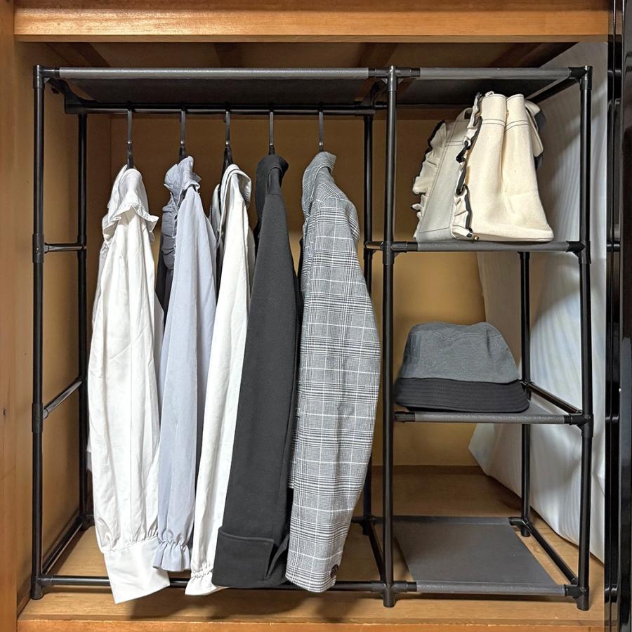 押し入れハンガーラックワイド3段 押し入れラック 押し入れ用 ハンガーラック 3段 | 