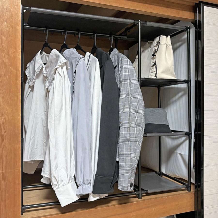 押し入れハンガーラックワイド3段 押し入れラック 押し入れ用 ハンガーラック 3段 |  | 05