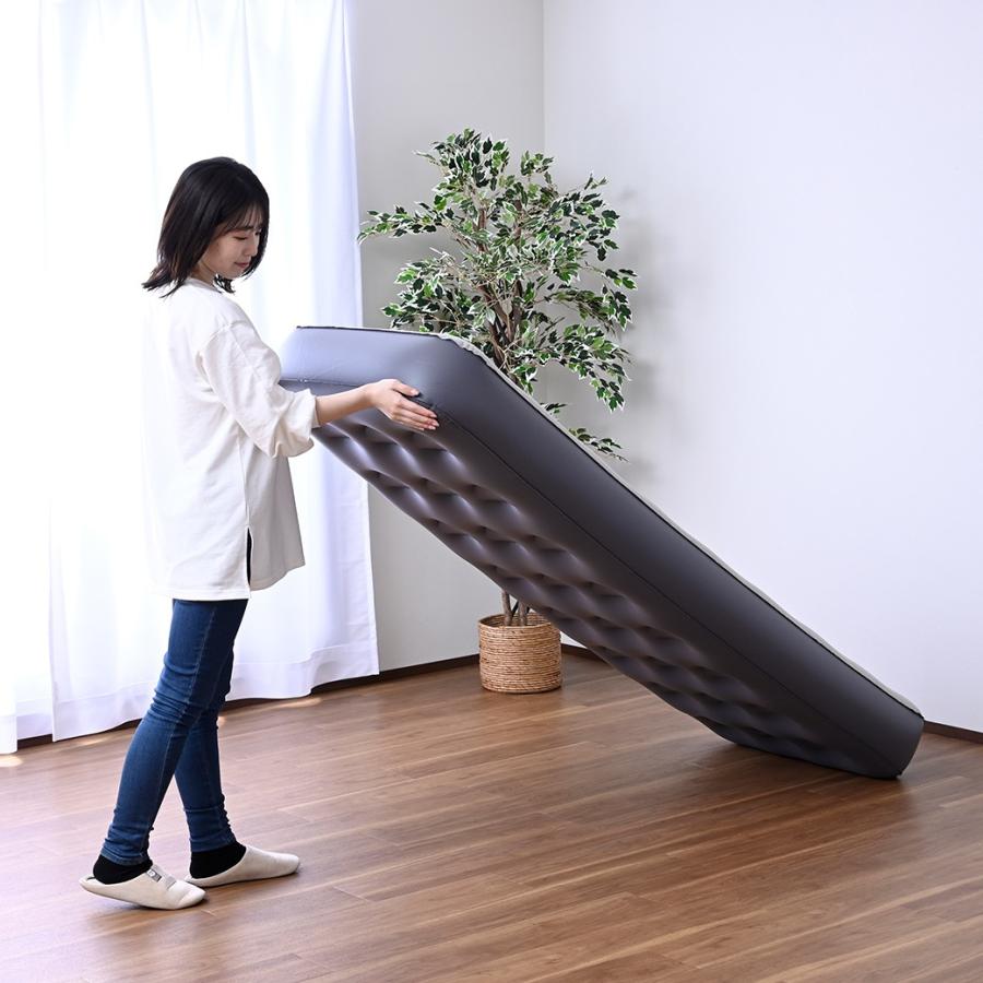 エアベッド エアーベッド 簡易ベッド シングル ポンプ付き 折りたたみ 防災 災害 車中泊 キャンプ 厚さ22cm コンパクト |  | 06