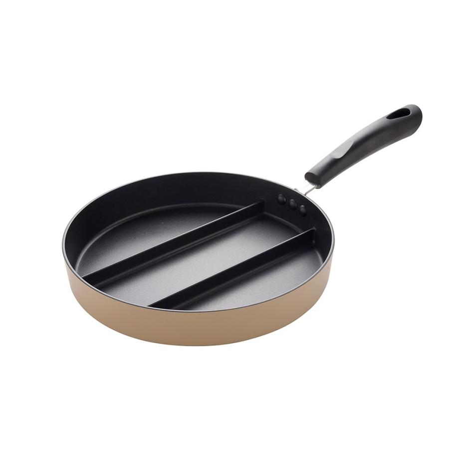 センターエッグトリプルパン 24cm 時短 仕切りフライパン 3品 時短料理 同時調理 |  | 02