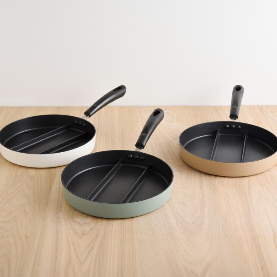 センターエッグトリプルパン 24cm 時短 仕切りフライパン 3品 時短料理 同時調理 |  | 04
