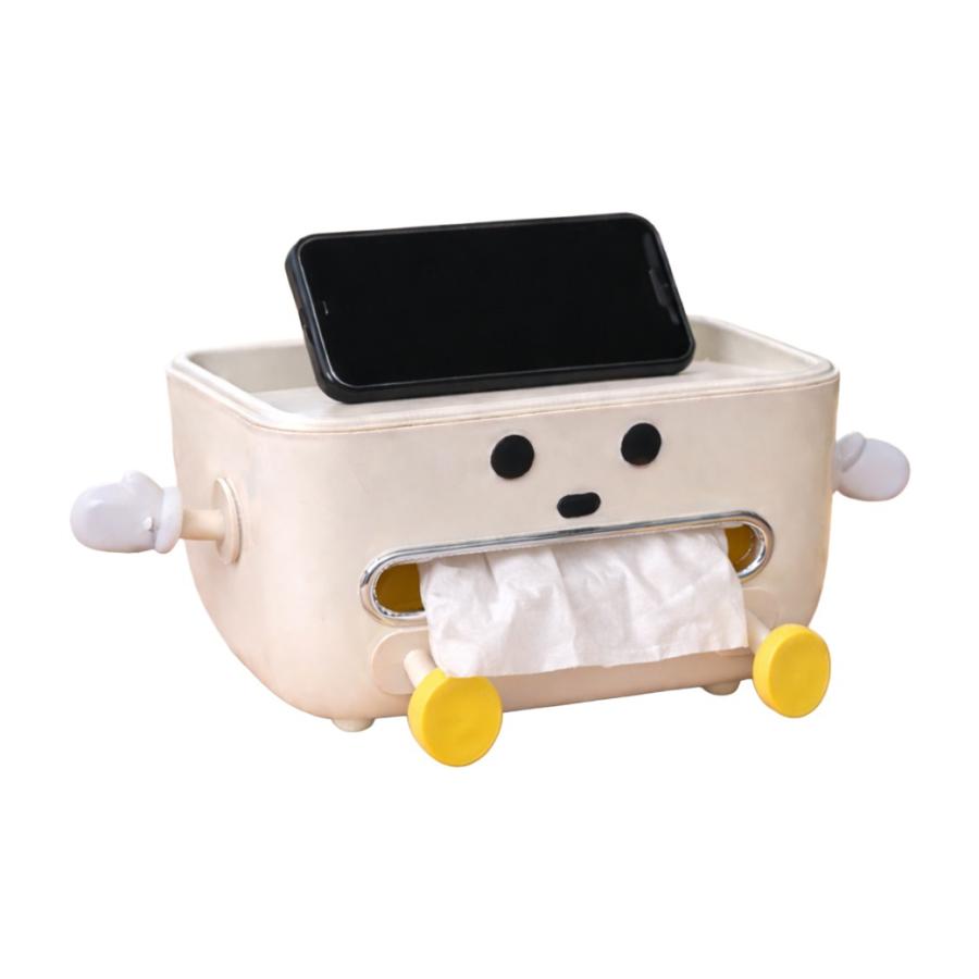 おすわりティッシュくん ティッシュケース おしゃれ キャラクター 小物入れ スマホスタンド 卓上 ティッシュボックス トレイ 収納 整理 ケース |  | 01