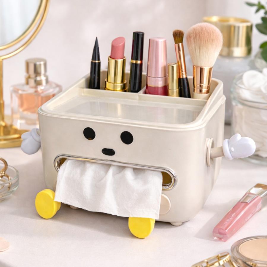 おすわりティッシュくん ティッシュケース おしゃれ キャラクター 小物入れ スマホスタンド 卓上 ティッシュボックス トレイ 収納 整理 ケース |  | 03
