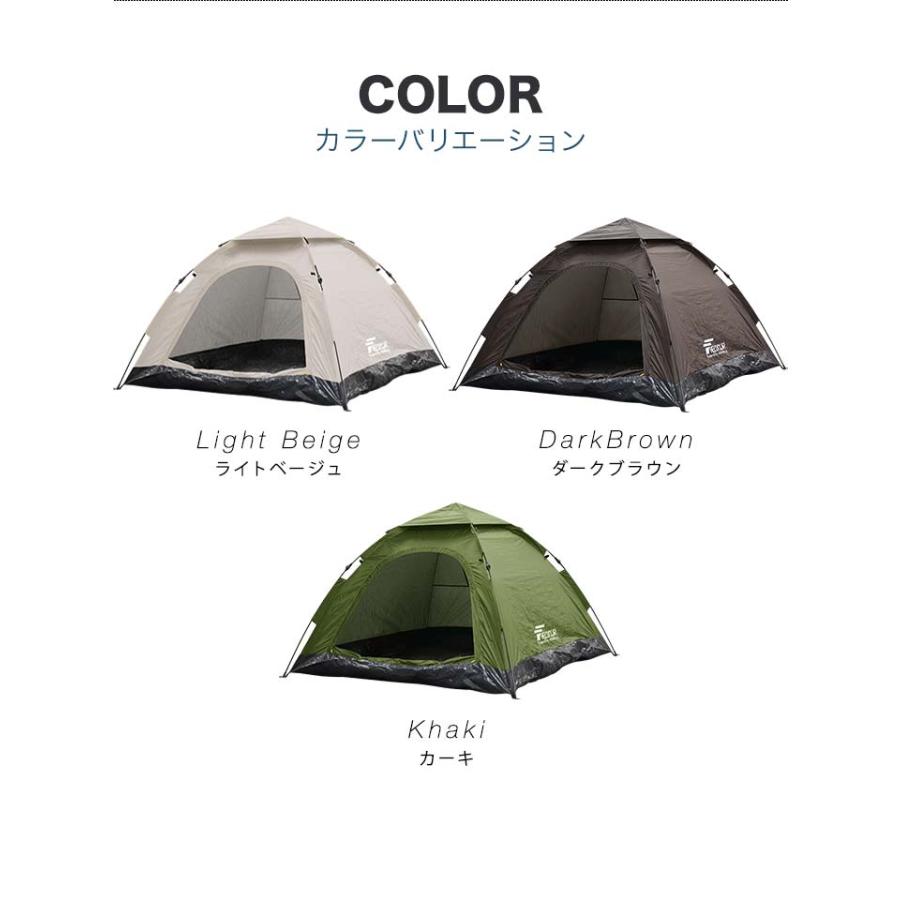 FIELDOOR テント ワンタッチテント ドーム型テント 3人 4人用 FIELDOOR テント ワンタッチテント ドーム型テント 3人 4人用