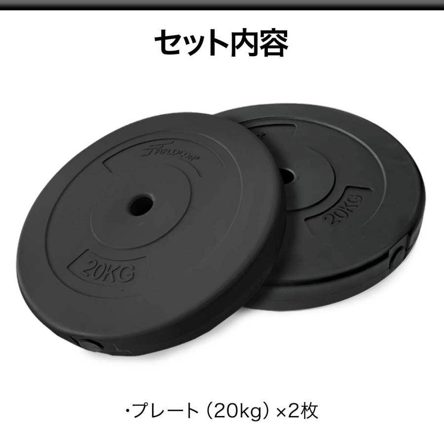 バーベル 用 プレート 20kg 2個セット ポリエチレンコート 追加 バーベル 用 プレート 20kg 2個セット ポリエチレンコート 追加