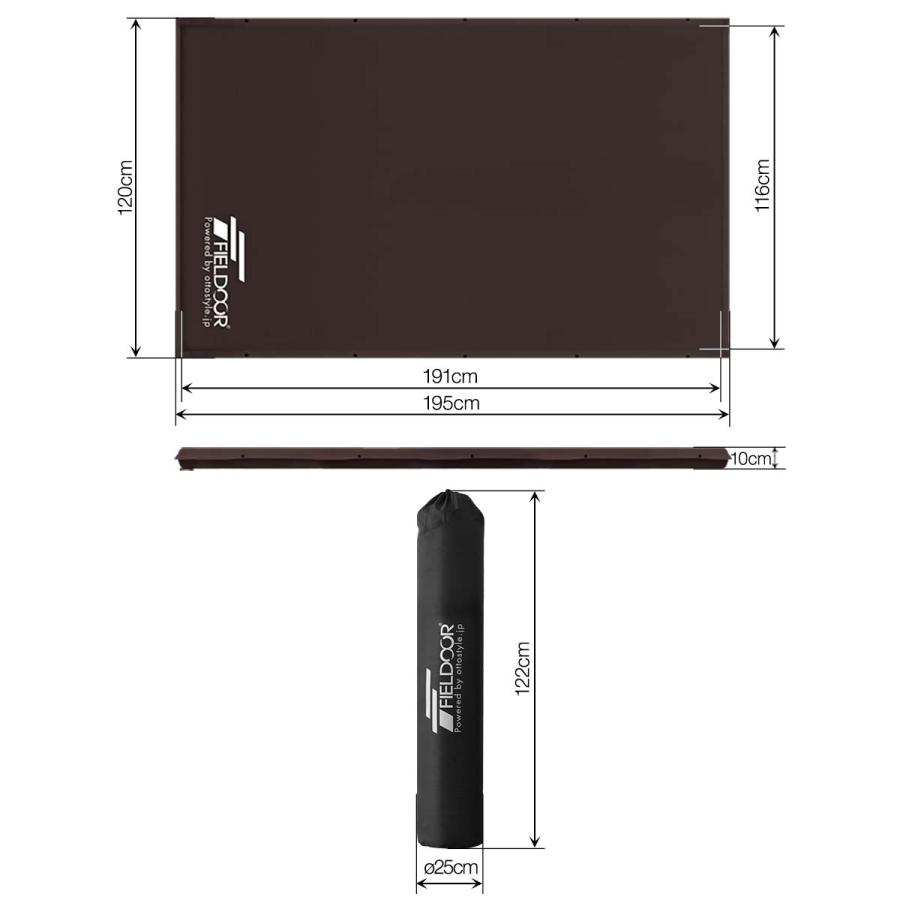 FIELDOOR 車中泊マット キャンプマット 2個セット 厚さ 10cm L