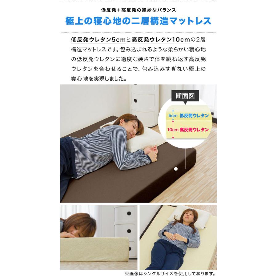 低反発マットレス 15cm コンビ ダブル 寝心地 抜群 低反発マット