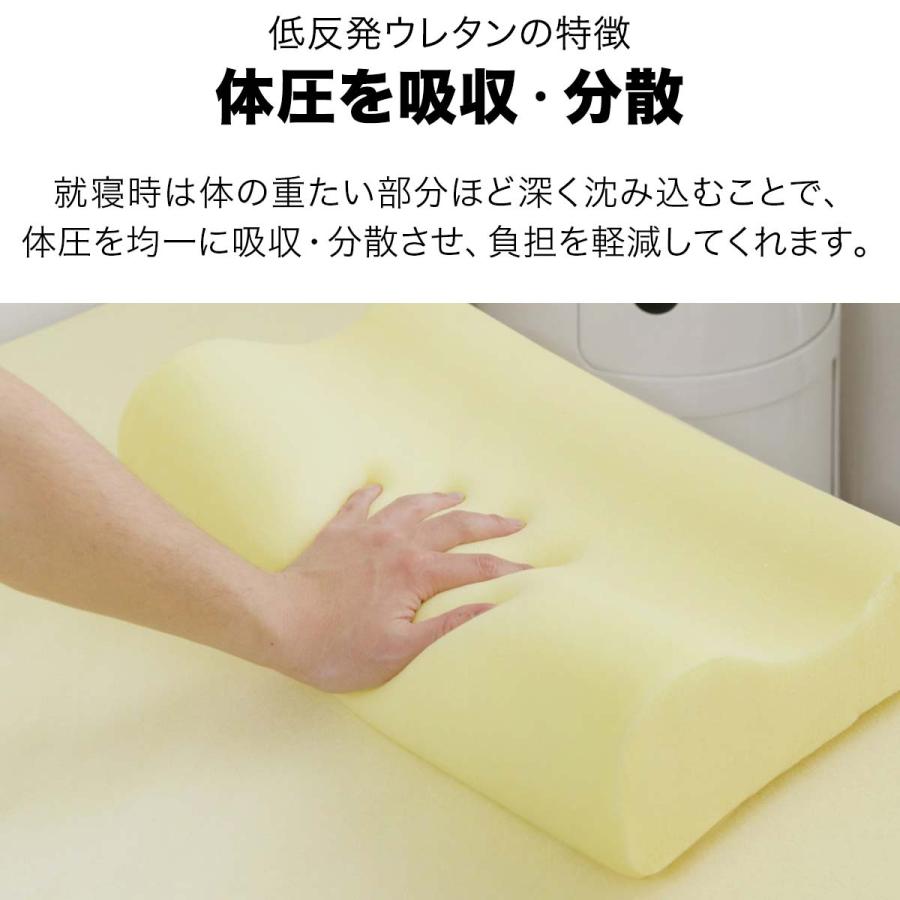 枕 まくら 低反発枕 低反発まくら 低反発 幅47cm 肩こり 解消 カバー付