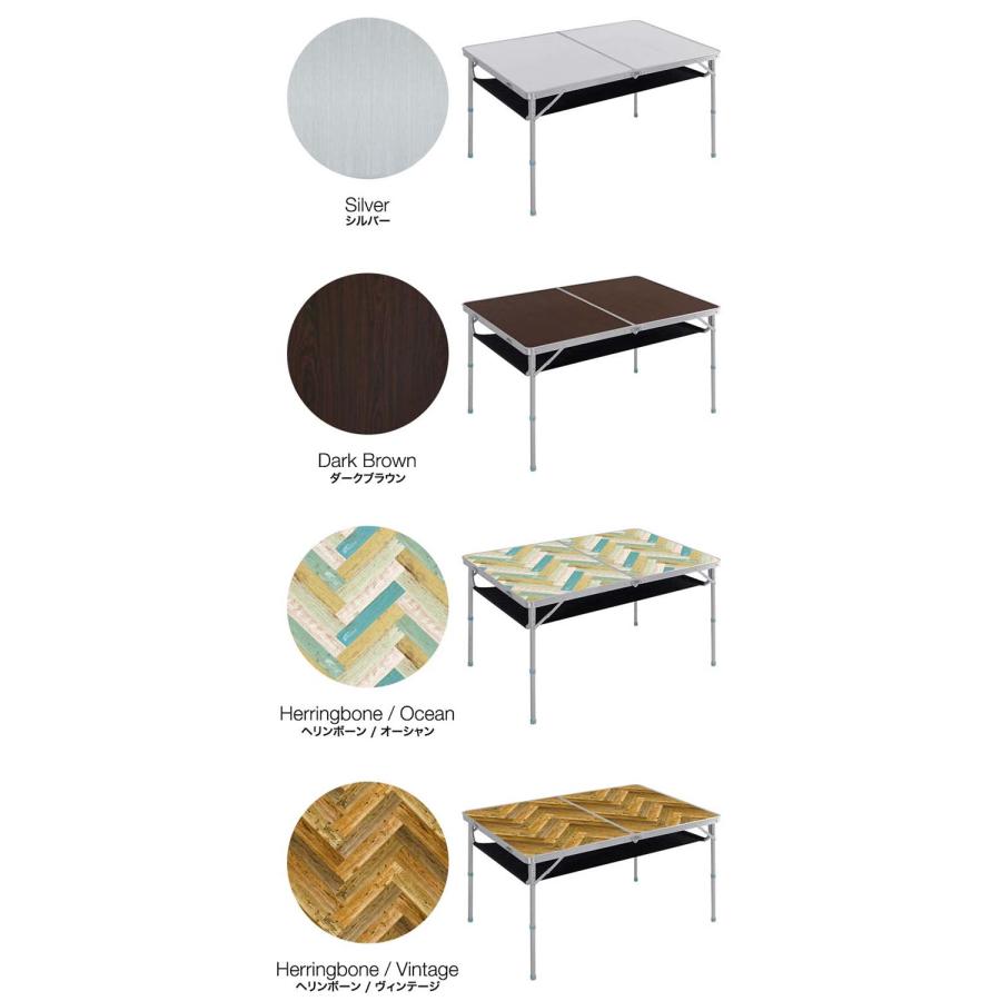 1年保証 アウトドアテーブル 折りたたみ 幅 120cm アルミ 軽量 二つ折り レジャーテーブル 2段階 高さ調節 折りたたみ式 アルミ製 テーブル 送料無料 |  | 11