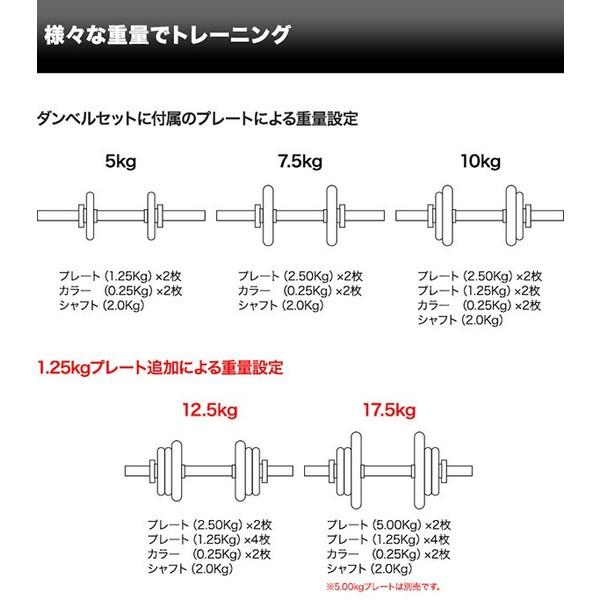 ダンベルセット用 1.25kg プレート 2個セット ウエイト プレート 筋トレ 器具 筋トレ グッズ 1年保証 送料無料 |  | 02