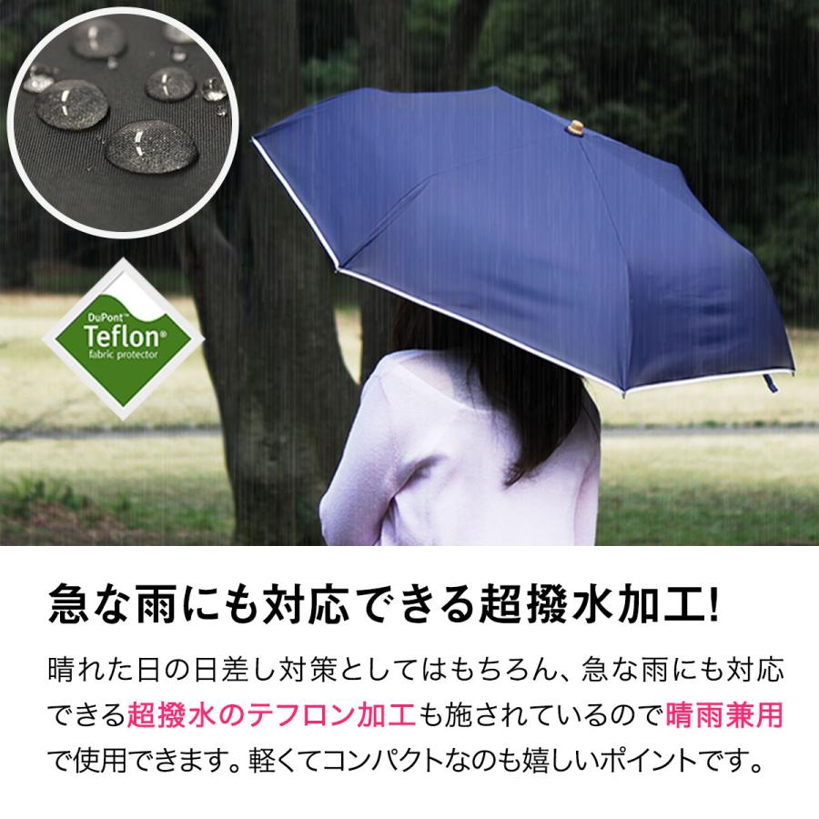 日傘 折りたたみ 完全遮光 軽量 遮光率 UVカット率 100% 親骨50cm 遮熱