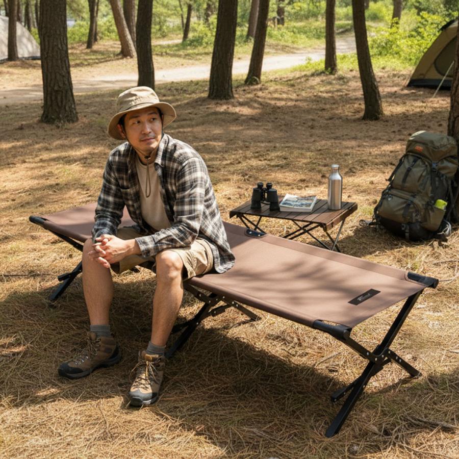 FIELDOOR（フィールドア） アウトドアベッド コット 190×64cm ノーマル