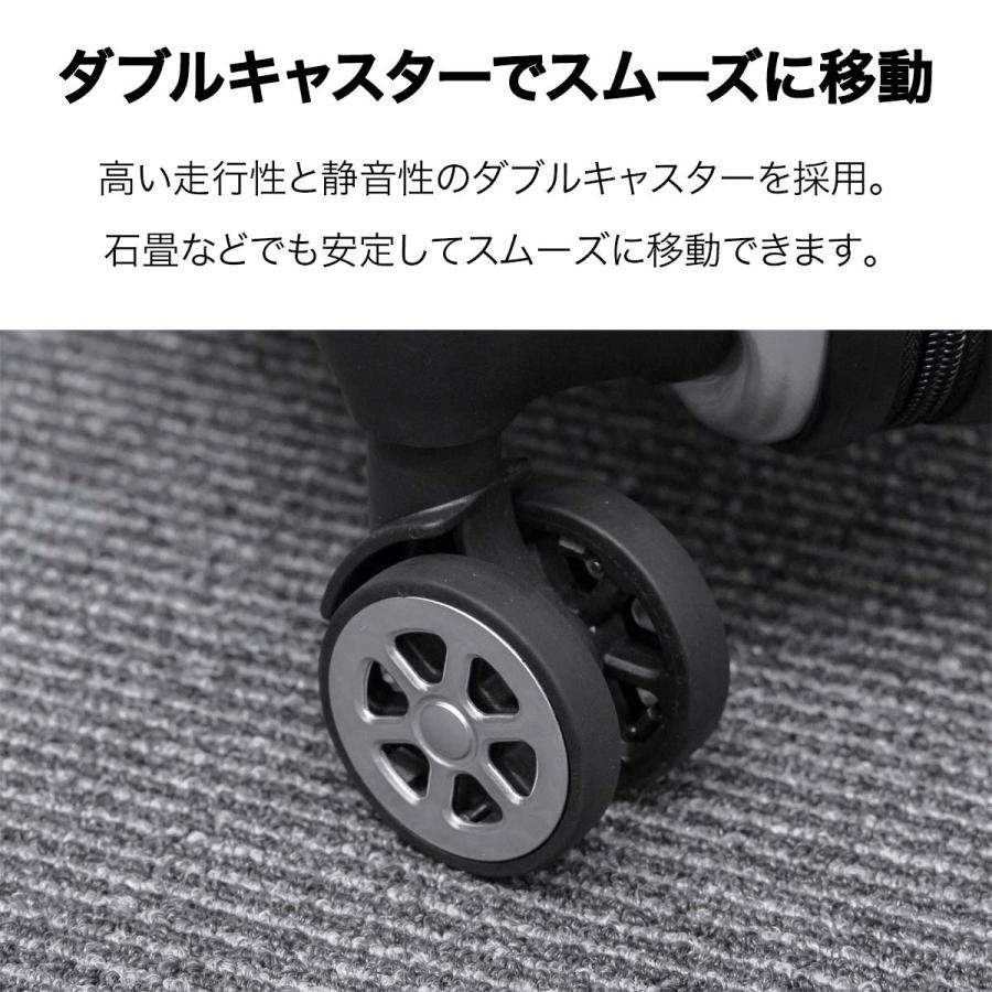 超軽量スーツケース　TSAダイヤルロック Lサイズ 大型　ブラック　大型 FIELDOOR スーツケース Lサイズ 99L〜110L 大型 マチ拡張機能