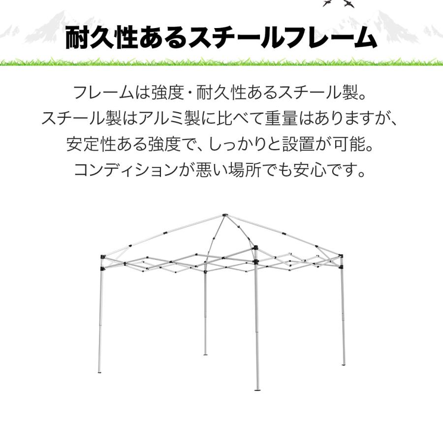 FIELDOOR（フィールドア） タープテント 2m 簡単 耐水 ワンタッチ