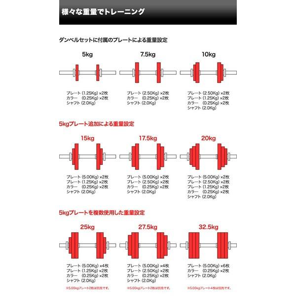 WFG 5kg 8枚 40kg ダンベル プレート シャフト2本 セット WFG 5kg 8枚 40kg ダンベル プレート シャフト2本 セット WILD