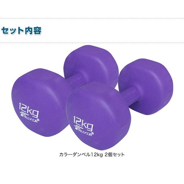 ダンベル 12kg 2個セット 合計24kg カラーダンベル 男女兼用
