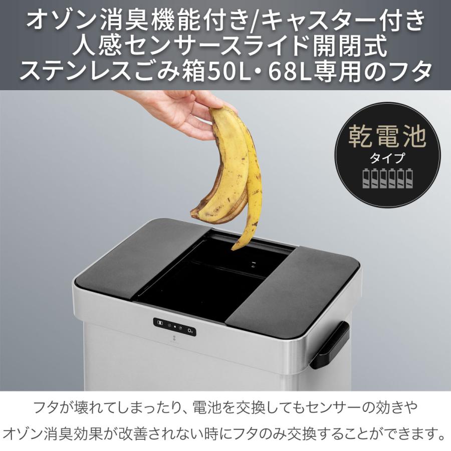 自動開閉 ゴミ箱 交換用ふた オゾン消臭機能付き 人感センサー中央開閉