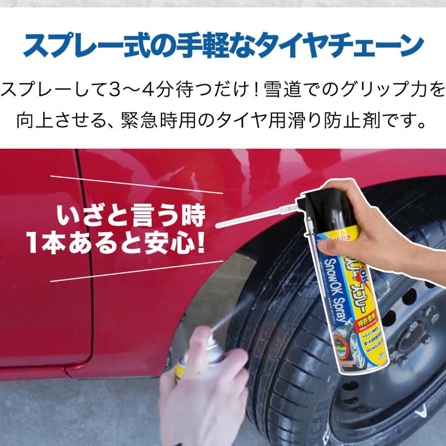 Bullsone スノーOKスプレー 500ml 緊急対応 滑り防止剤 スタッドレス 