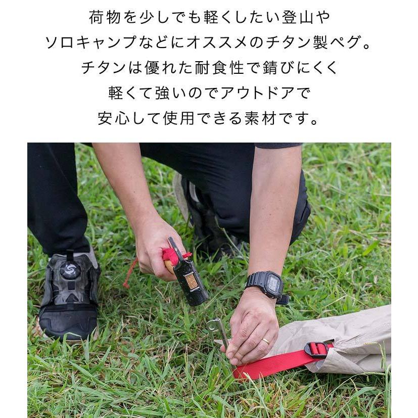 FIELDOOR（フィールドア） ペグ 24cm 16本セット チタン 軽量 錆びに