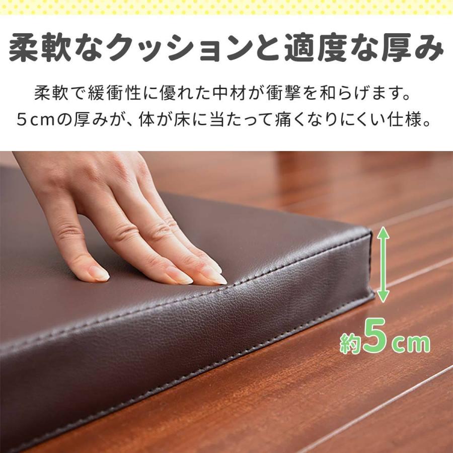 1年保証 折りたたみ プレイマット 大判 180cm×120cm 厚さ5cm 厚手 三つ折り ベビーマット プレイサークル クッションマット ベビー キッズ 赤ちゃん 送料無料｜maxshare｜03