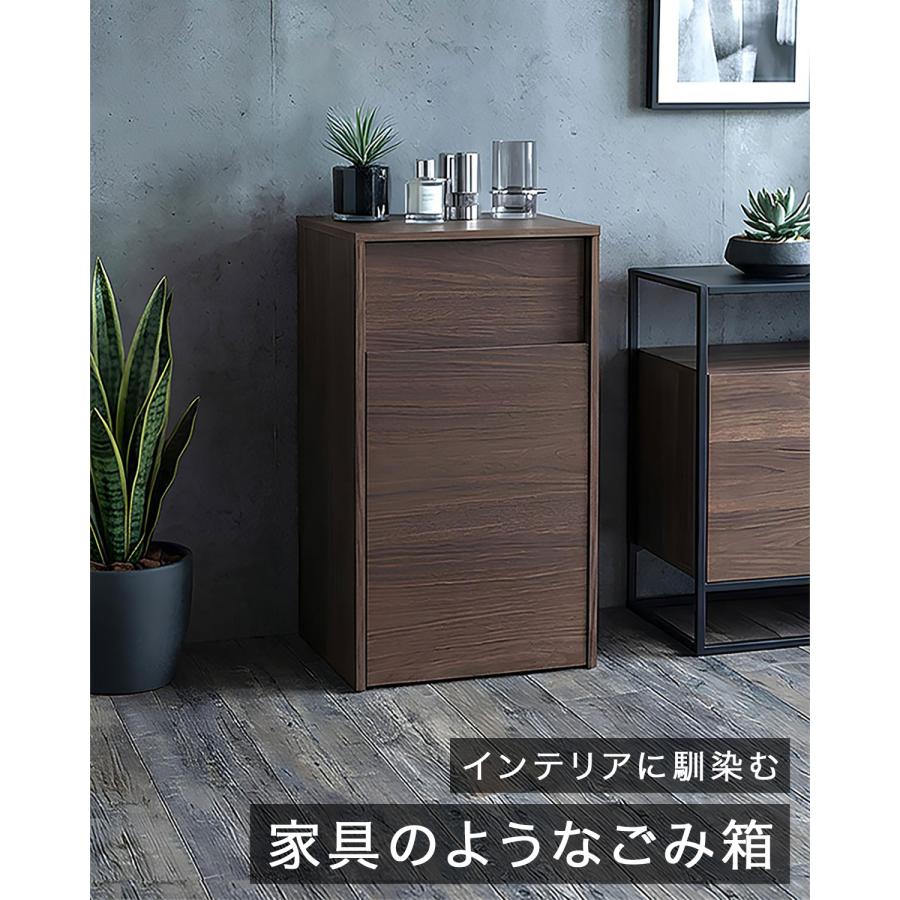 ゴミ箱 45リットル キャスター付き ふた付き スリム 分別 生ゴミ入れ KEYUCA（ケユカ） ゴミ箱 45L 両開き 蓋付き ペダル式 分別 キャスター