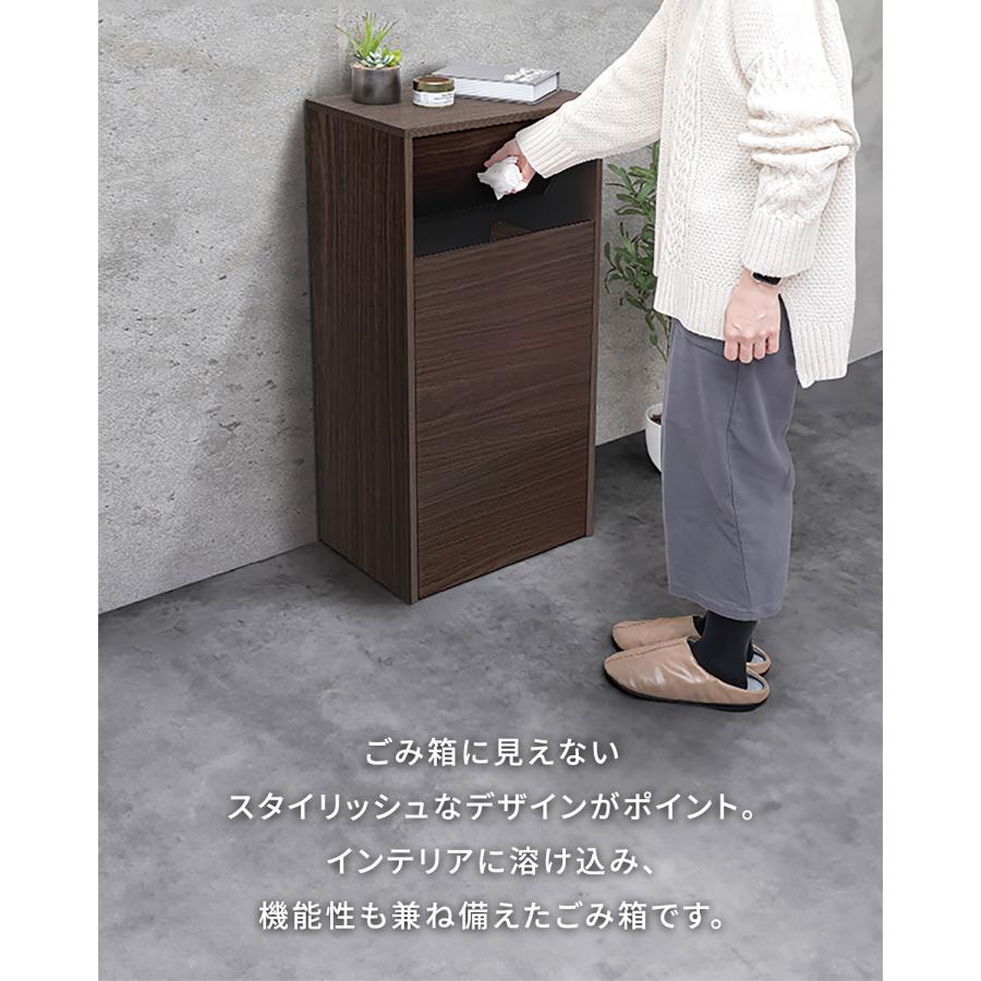 ゴミ箱 プッシュ式 45リットル ダストボックス スリム ふた付き 大容量
