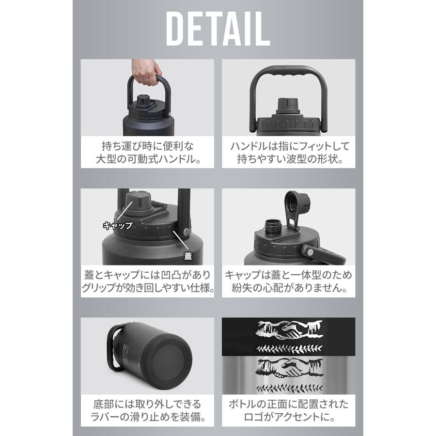 ヤフー1位 アイスコンテナ 2.8L ウォータージャグ 小型 キャンプ用 氷入れ アウトドア 保冷 保温 水筒 広口 大容量 ステンレス 真空断熱 1年保証 送料無料 | FIELDOOR | 11