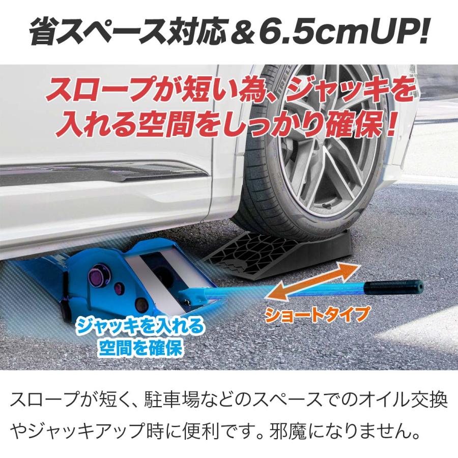 カースロープ カーランプ 自動車用スロープ 2本組 高さ6.5cm 耐荷重5